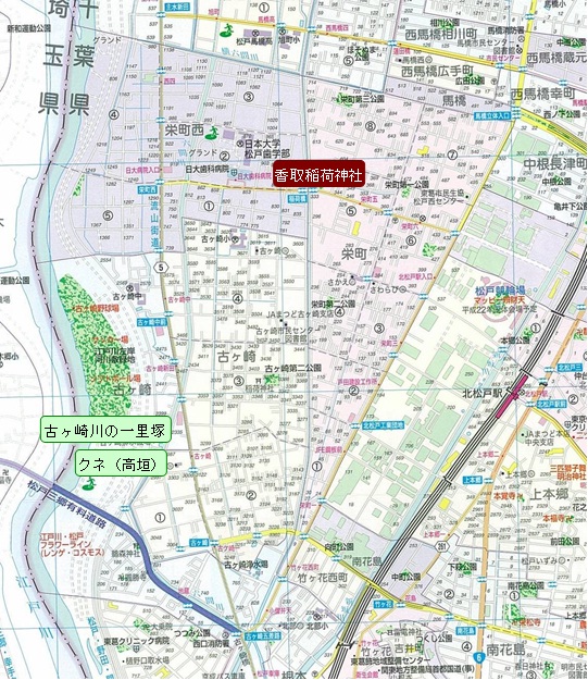 古ヶ崎地域の地図画像