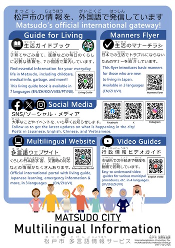 Multilingual information about Matsudo