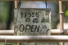 オープンフォレストの看板