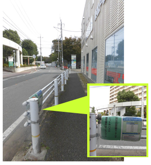 旧東松戸病院乗り場車道側の掲示画像