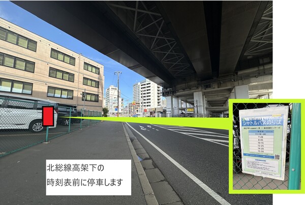 北総線高架下のコインパーキング(京成パーク2)のフェンスに設置