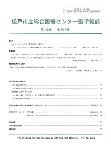 松戸市立総合医療センター医学雑誌表紙