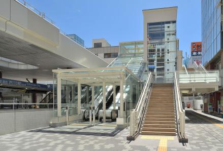 松戸駅西口駅前広場バリアフリー整備工事写真
