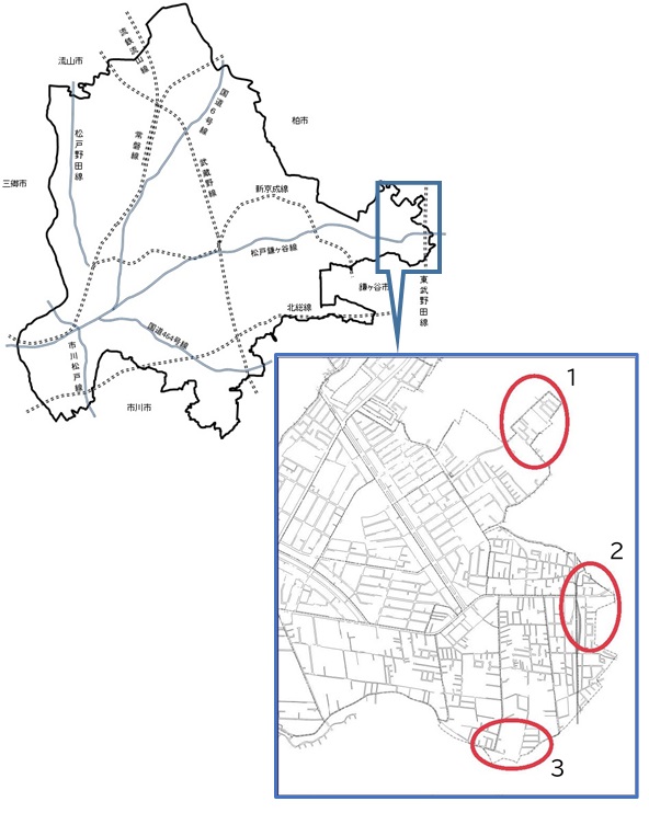 緊急調査地点図