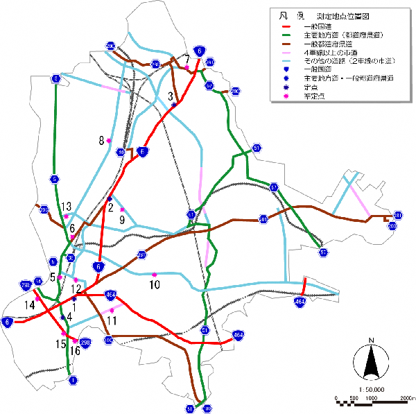 平成29年松戸市測定地点