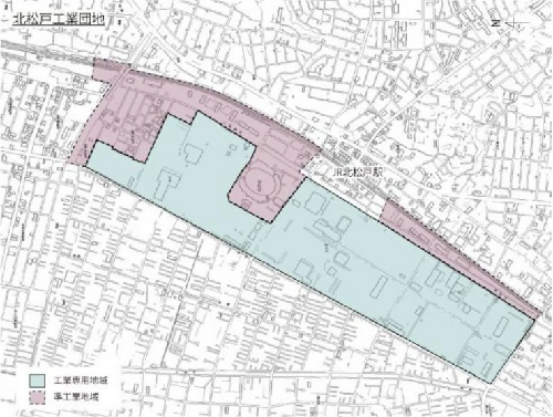 北松戸工業団地（工業専用地域、準工業地域）