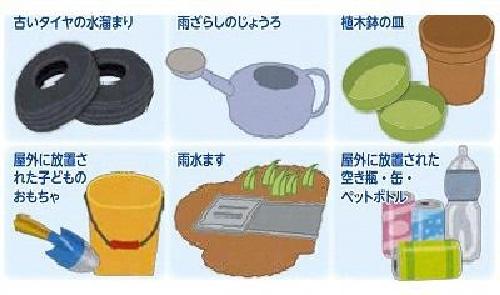 蚊の幼虫が発生しやすい場所の画像