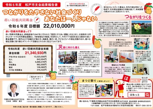 令和5年度赤い羽根共同募金結果報告書