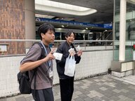 ティッシュ配りの様子