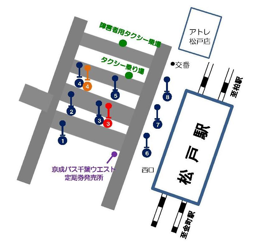 バス乗り場模式図