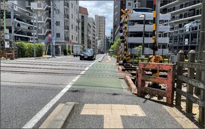 松戸3号踏切の工事前写真