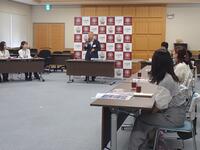 小坂町役場訪問の様子