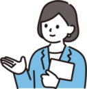案内する女性のイラスト