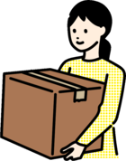 荷物を運ぶ女性