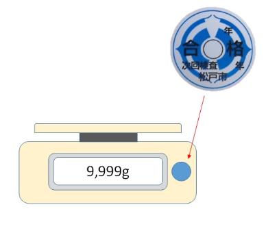 計量器と合格シール