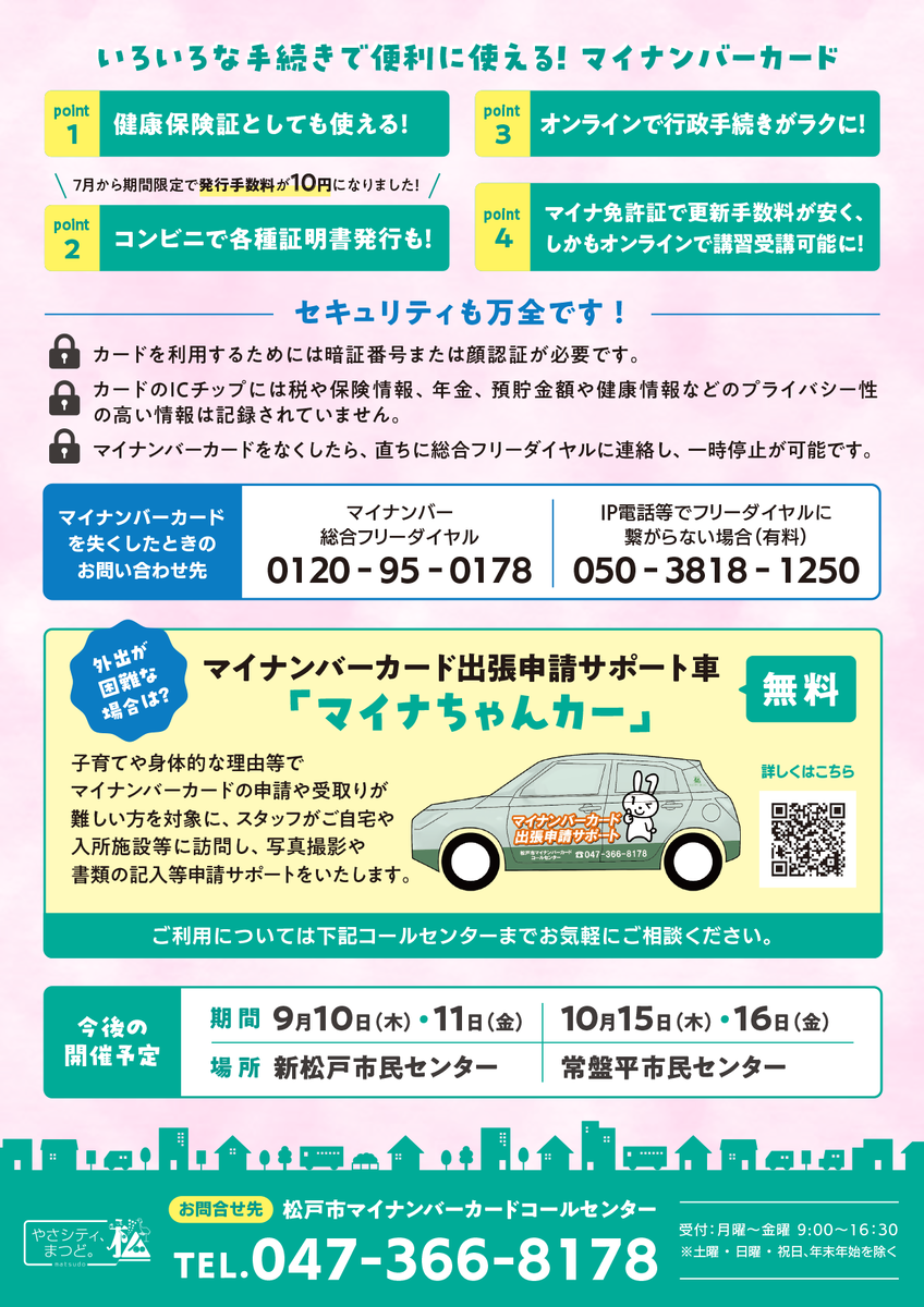 イオン新松戸 出張申請サポートチラシ裏面