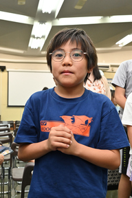 天文教室の参加者の写真　一人目