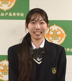 生徒会長である川地さんの写真