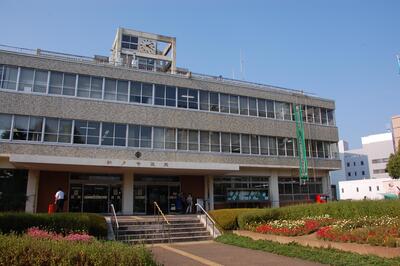 松戸市役所の懸垂幕