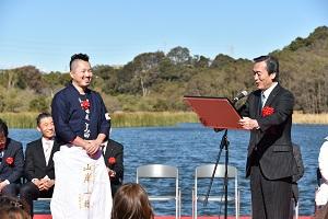 富田氏と本郷谷市長