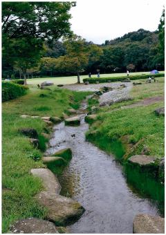 広大な芝生の広場が広がります