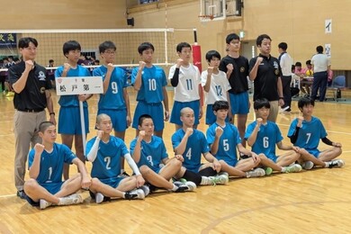 関東大会での松戸一中の集合写真