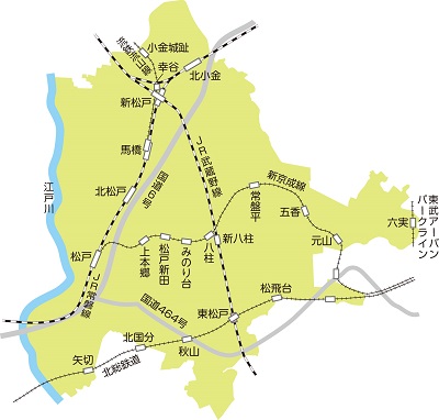 松戸市の位置・交通・地形・地名の由来｜松戸市