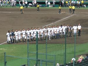 全国高校野球選手権大会　専修大学松戸－花巻東選手挨拶