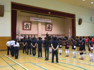 日韓親善中学生バレーボール大会　交流試合開会式　市長挨拶