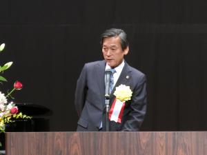 市長挨拶をしている写真