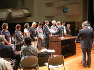 平成29年度松戸市体育協会表彰式の様子