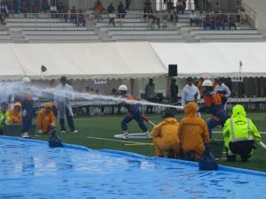 第36回公益財団法人千葉県消防協会東葛飾支部消防操法大会の様子