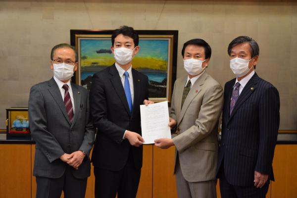 新型コロナウイルス関連　千葉県知事へ要望の様子