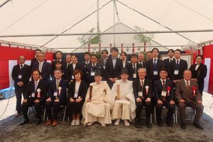 新八柱駅前ビル新築工事地鎮祭の様子