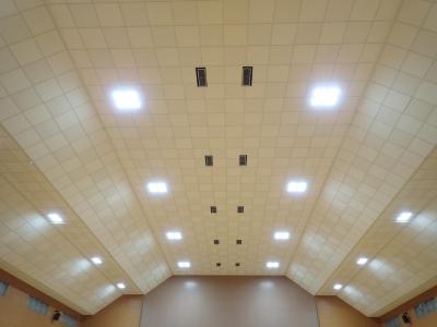 柿ノ木台公園体育館体育室天井の写真