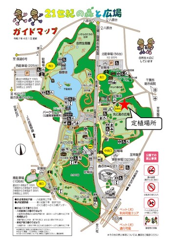 お手植え樹木位置