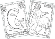 星座ぬりえ見本写真