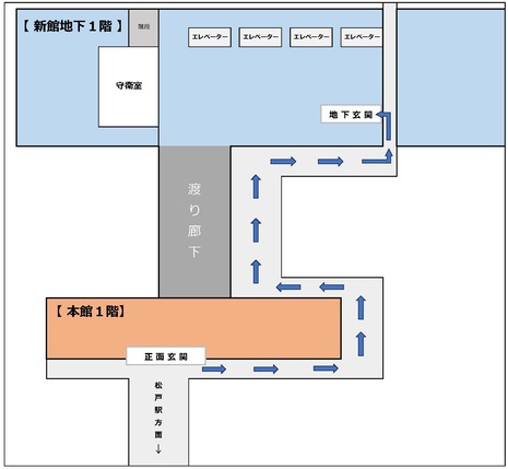 地下玄関案内図